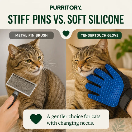 TenderGloves - Less struggle. More comfort. Peaceful golden years for your senior cat. (Includes Both Hands)