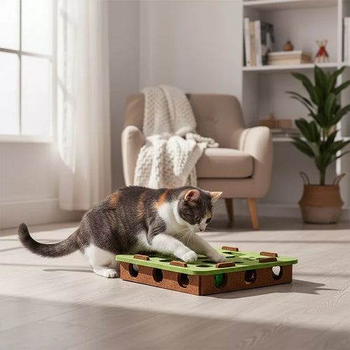 Cat Puzzle Box | Scratch Pad with Raised Nail Files