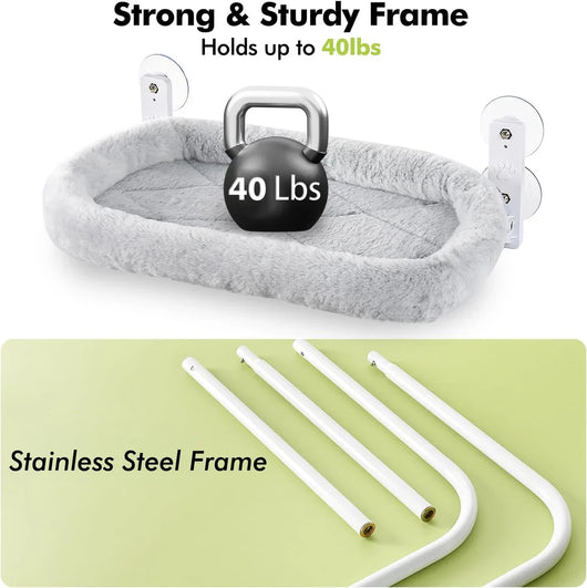 Cordless Cat Window Perch | Suction Cup Hammock