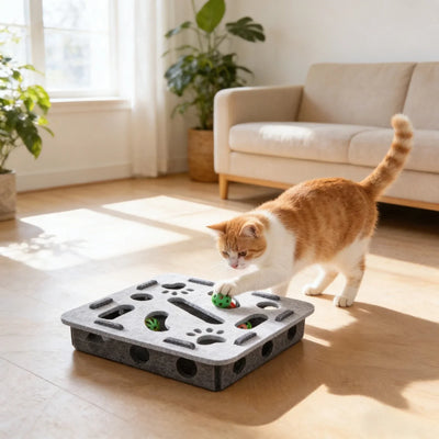 Cat Puzzle Box | Scratch Pad with Raised Nail Files