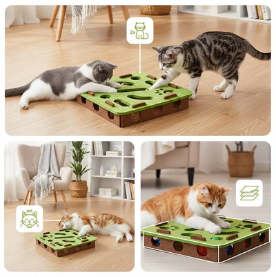 Cat Puzzle Box | Scratch Pad with Raised Nail Files