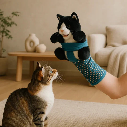 Interactive Cat Play Glove | Plush Cat Puppet
