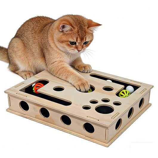 Cat Nail Filing Box | Wood Puzzle, No Clippers