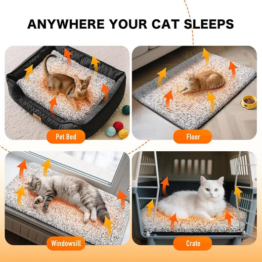 Self-Warming Pet Pad | No Electricity, 5 Sizes