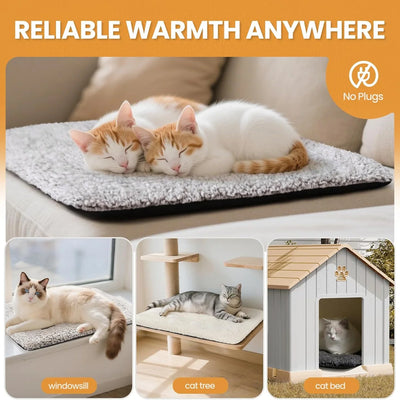 Self-Warming Pet Pad | No Electricity, 5 Sizes