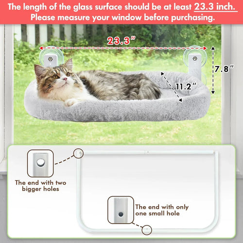Cordless Cat Window Perch | Suction Cup Hammock