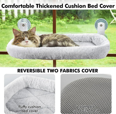 Cordless Cat Window Perch | Suction Cup Hammock