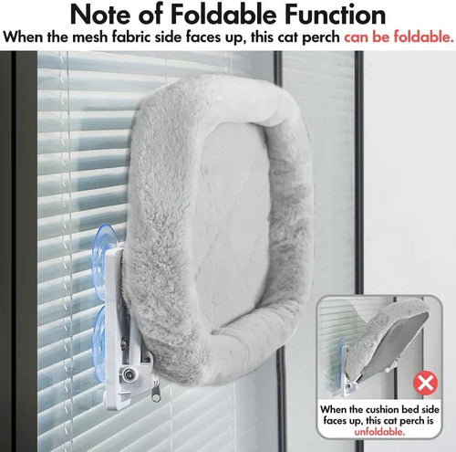 Cordless Cat Window Perch | Suction Cup Hammock