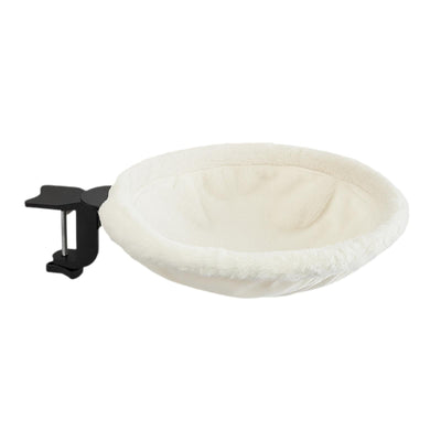 Desk-Mounted Cat Bed | Clamp-On Hammock, Faux Fur